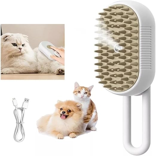Cepillo Removedor de Pelo con Vapor Calmante 🐾 – ¡El aliado perfecto para consentir a tu mascota!